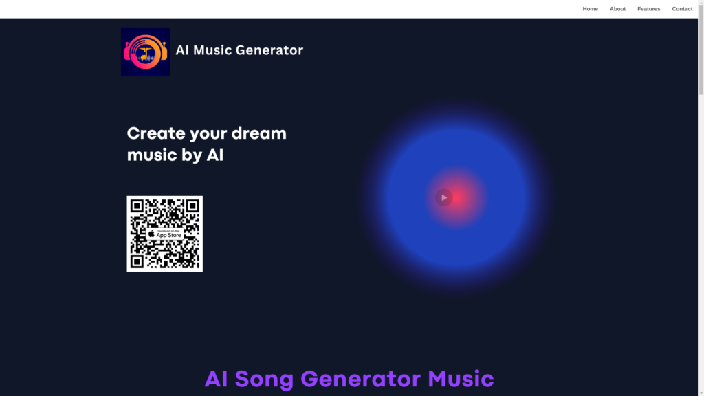Capture d'écran de la page du site de AI Story Generator