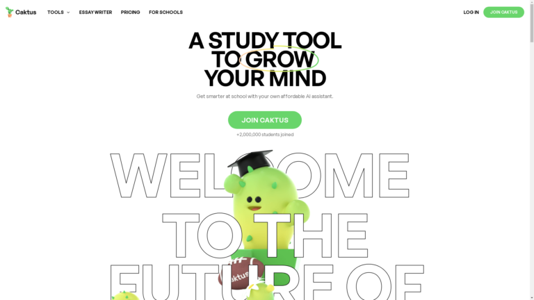 Capture d'écran de la page du site de Caktus