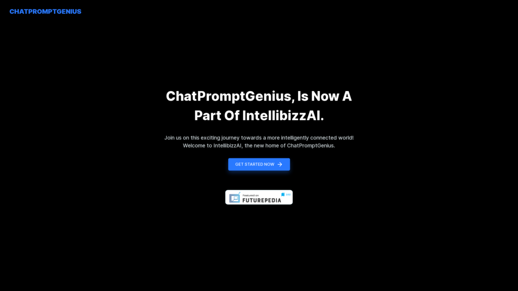 Capture d'écran de la page du site de Chat Prompt Genius