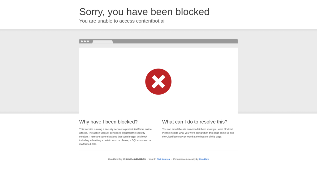 Capture d'écran de la page du site de Contentbot.ai
