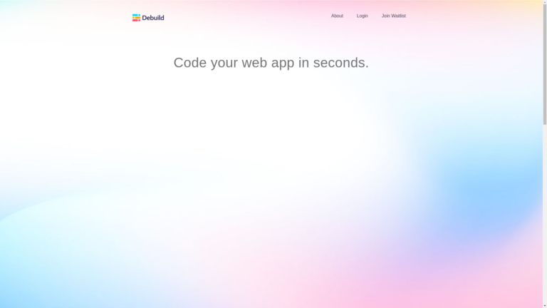 Capture d'écran de la page du site de Debuild