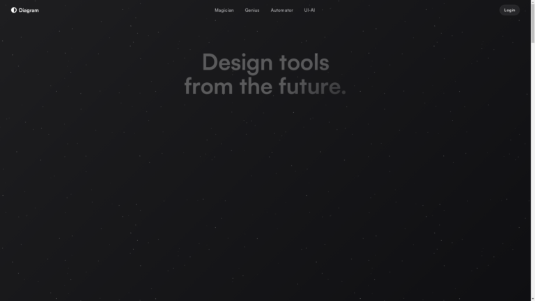 Capture d'écran de la page du site de Diagram