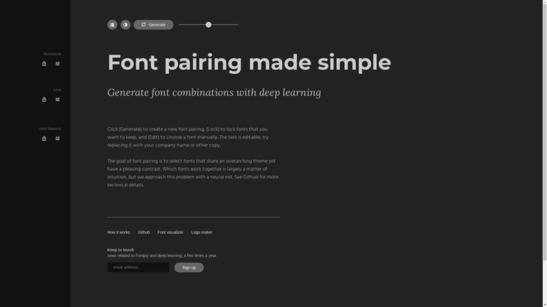 Capture d'écran de la page du site de Fontjoy