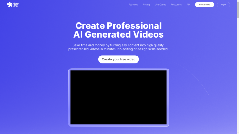 Capture d'écran de la page du site de Hourone