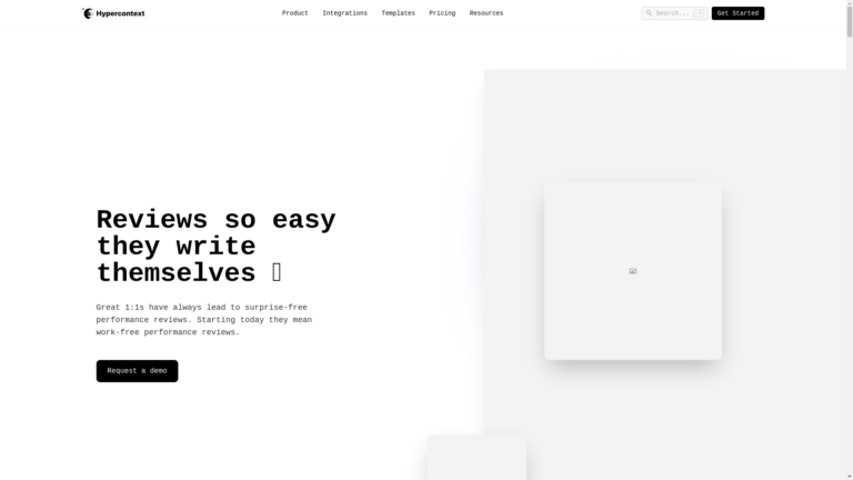 Capture d'écran de la page du site de Hypercontext