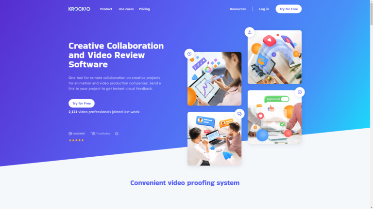 Capture d'écran de la page du site de KrockIO