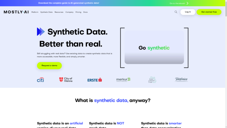 Capture d'écran de la page du site de Mostly