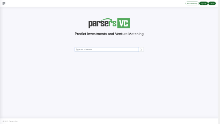 Capture d'écran de la page du site de Parsers