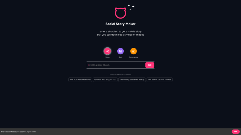 Capture d'écran de la page du site de Piggy Magic