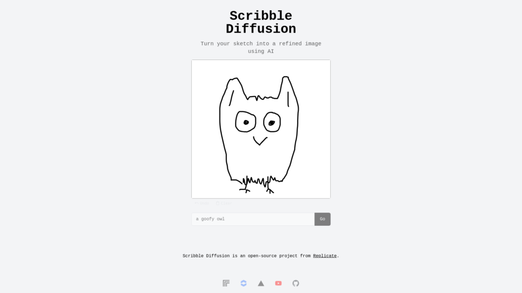 Capture d'écran de la page du site de Scribble Diffusion