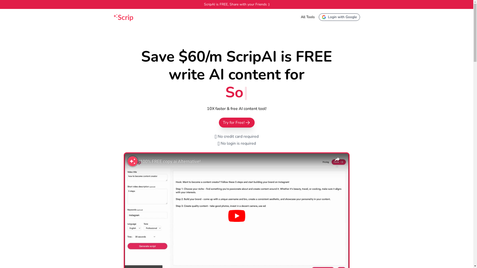 Scrip AI : Présentation, Fonctionnalités et Avis – IA MIEUX - Iamieux