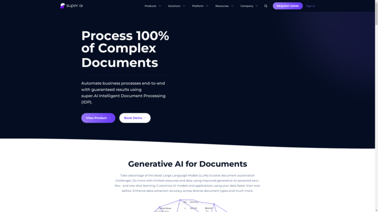 Capture d'écran de la page du site de Super