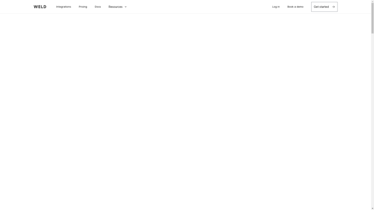 Capture d'écran de la page du site de Weld