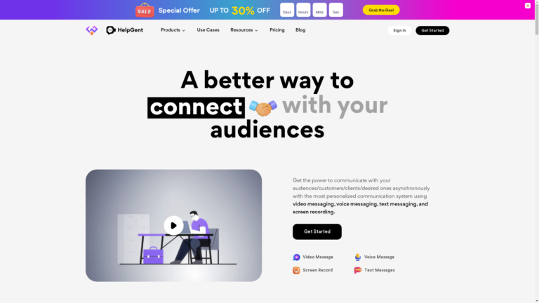 Capture d'écran de la page du site de HelpGent