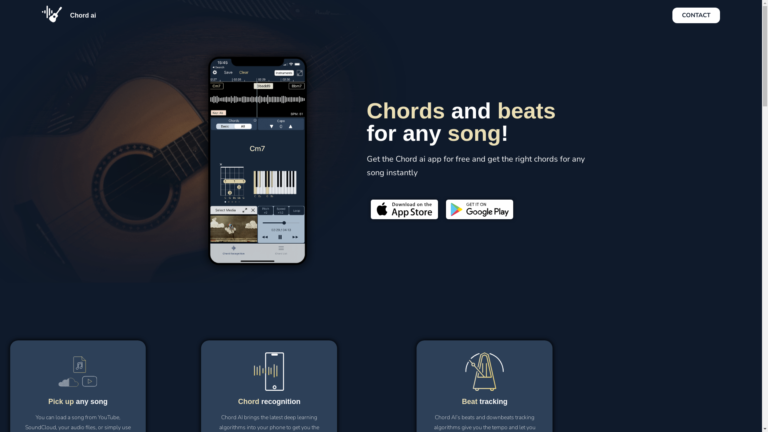 Capture d'écran de la page du site de Chord ai