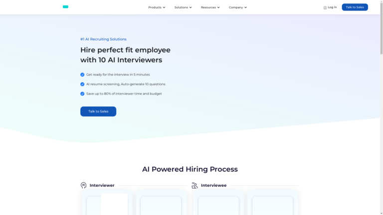 Capture d'écran de la page du site de Deepbrain AI
