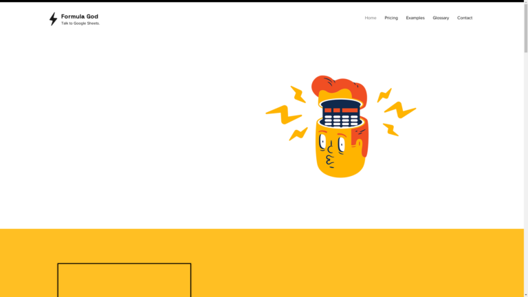 Capture d'écran de la page du site de Formula God