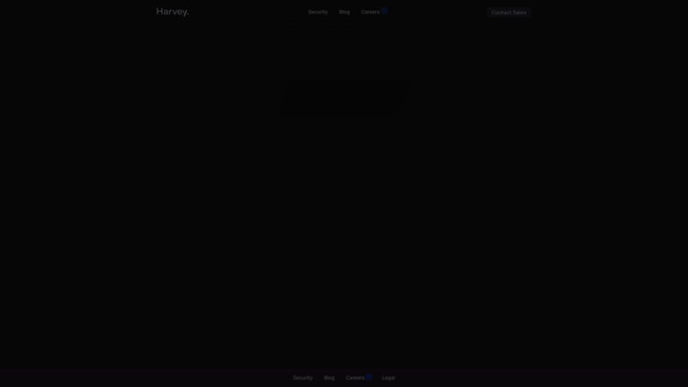 Capture d'écran de la page du site de Harvey