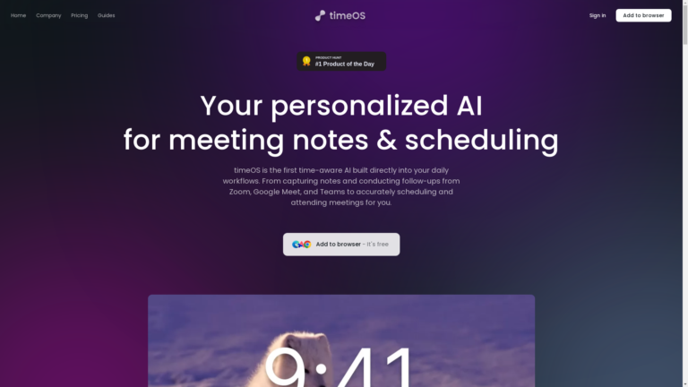 Capture d'écran de la page du site de Magical
