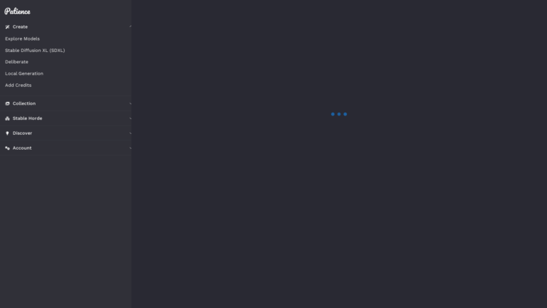 Capture d'écran de la page du site de Patience