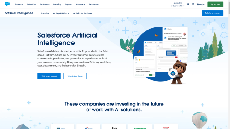 Capture d'écran de la page du site de Einstein GPT