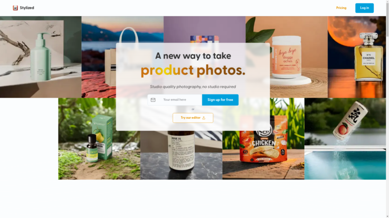 Capture d'écran de la page du site de Stylized